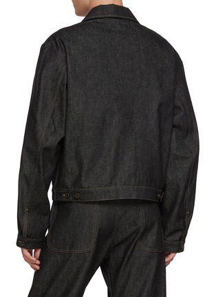 Back View - Click To Enlarge - LEMAIRE - Heavy Slate Denim Trucker Jacket