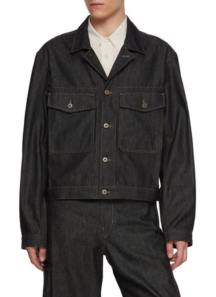 Main View - Click To Enlarge - LEMAIRE - Heavy Slate Denim Trucker Jacket
