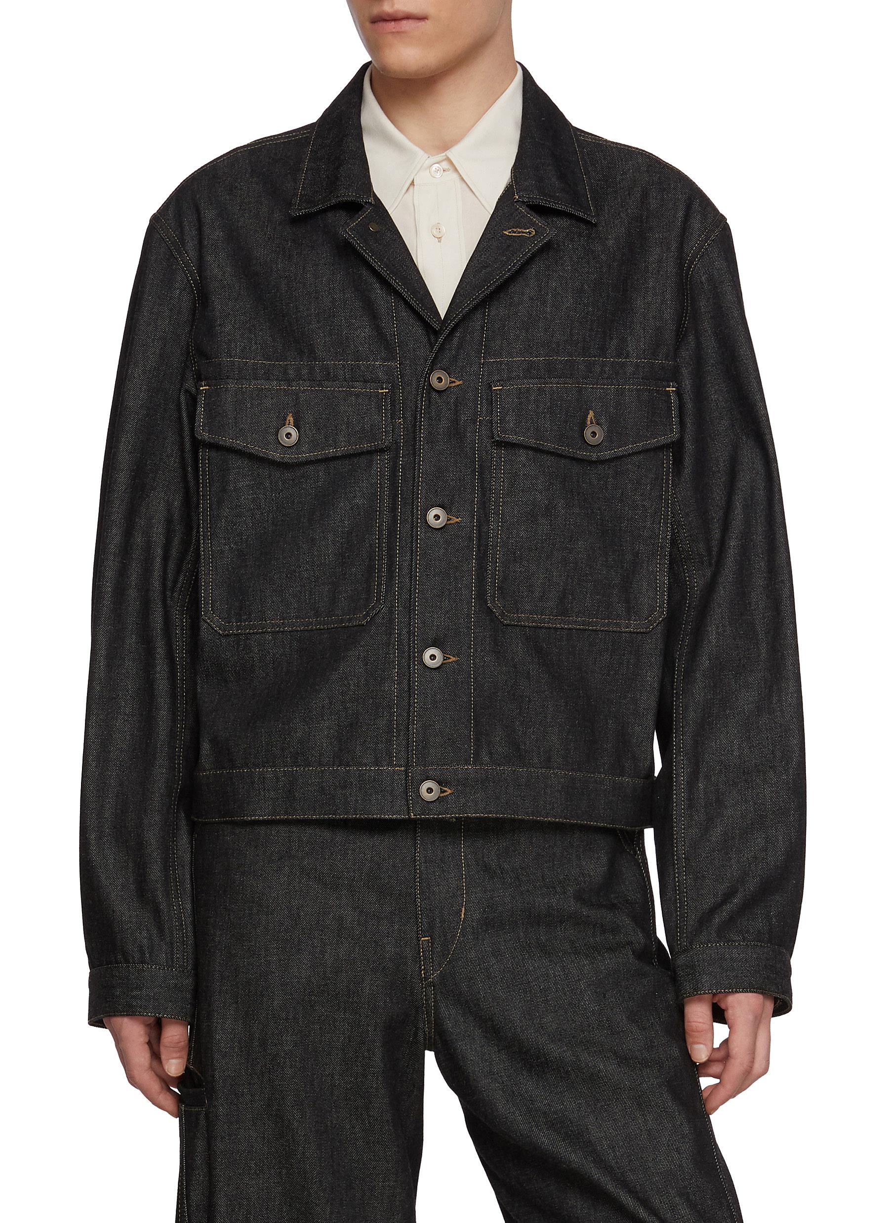 LEMAIRE | Heavy Slate Denim Trucker Jacket | Men | Lane Crawford