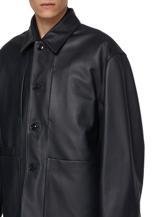  - LEMAIRE - Grained Leather Workwear Jacket