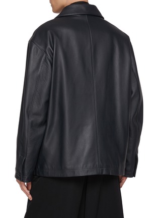 Back View - Click To Enlarge - LEMAIRE - Grained Leather Workwear Jacket