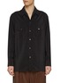 Main View - Click To Enlarge - LEMAIRE - Convertible Collar Silk Blend Shirt