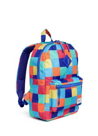 Figure View - Click To Enlarge - HERSCHEL SUPPLY CO. - 'Heritage' check print canvas 16L youth backpack