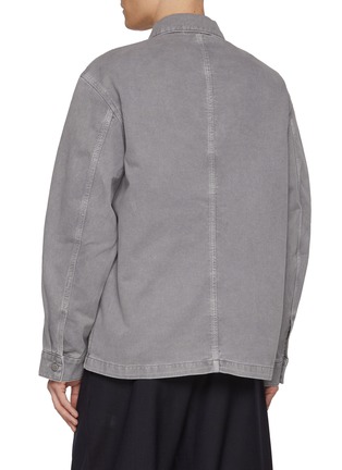 Back View - Click To Enlarge - LEMAIRE - Light Washed Garment Dyed Denim Workwear Overshirt