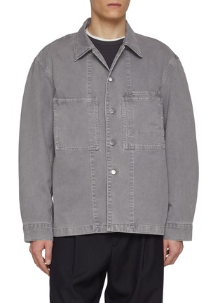 Main View - Click To Enlarge - LEMAIRE - Light Washed Garment Dyed Denim Workwear Overshirt