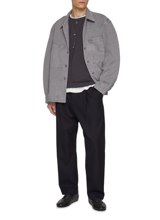 Figure View - Click To Enlarge - LEMAIRE - Light Washed Garment Dyed Denim Workwear Overshirt
