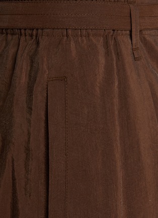  - LEMAIRE - Belted Pleated Silk Blend Pants