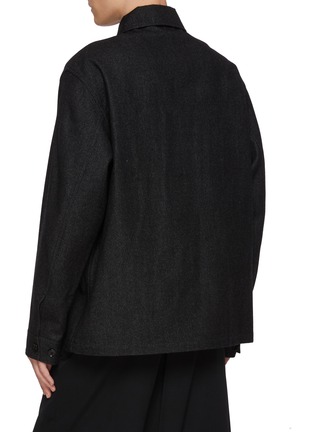 Back View - Click To Enlarge - LEMAIRE - Single Pocket Cotton Wool Twill Overshirt