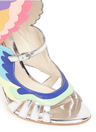 Detail View - Click To Enlarge - SOPHIA WEBSTER - 'Fire Bird' wing mirror leather sandals