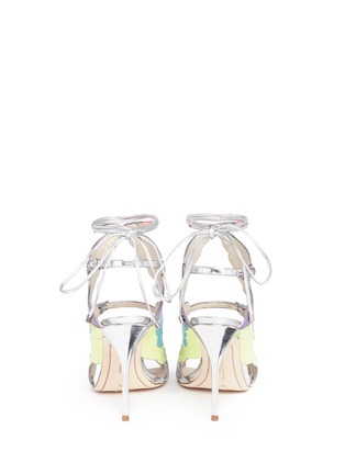 Back View - Click To Enlarge - SOPHIA WEBSTER - 'Fire Bird' wing mirror leather sandals