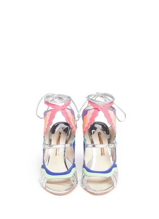 Front View - Click To Enlarge - SOPHIA WEBSTER - 'Fire Bird' wing mirror leather sandals