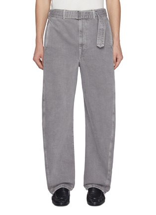 Main View - Click To Enlarge - LEMAIRE - Belted Twisted Light Wash Jeans
