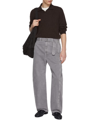 Figure View - Click To Enlarge - LEMAIRE - Belted Twisted Light Wash Jeans