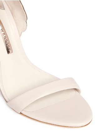 Detail View - Click To Enlarge - SOPHIA WEBSTER - 'Evangeline' metallic lasercut Angel Wing leather sandals