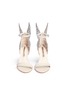 Front View - Click To Enlarge - SOPHIA WEBSTER - 'Evangeline' metallic lasercut Angel Wing leather sandals
