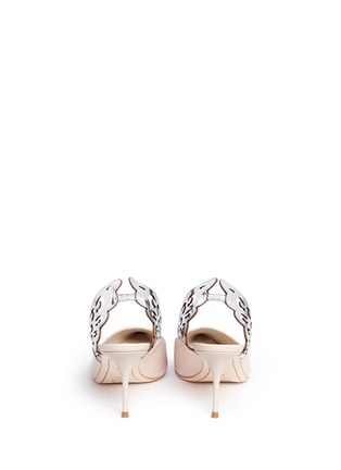 Back View - Click To Enlarge - SOPHIA WEBSTER - 'Angelo' angel wing leather slingback pumps