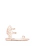 Main View - Click To Enlarge - SOPHIA WEBSTER - 'Birdie' caged ankle leather flat sandals