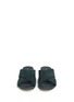 Front View - Click To Enlarge - MANSUR GAVRIEL - Mid heel cross strap suede sandals