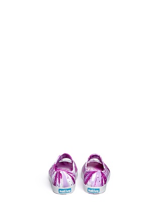 Back View - Click To Enlarge - NATIVE  - 'Juniper' marble effect perforated toddler slip-ons