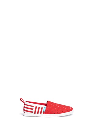 Main View - Click To Enlarge - NATIVE  - 'Venice' shell stripe print toddler slip-ons