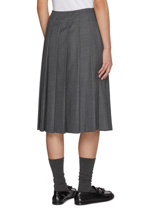 Back View - Click To Enlarge - NOTHING WRITTEN - Pleated Wool Blend Midi Skirt