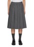 Main View - Click To Enlarge - NOTHING WRITTEN - Pleated Wool Blend Midi Skirt
