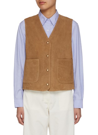 Main View - Click To Enlarge - NOTHING WRITTEN - Western Suede Leather Sest