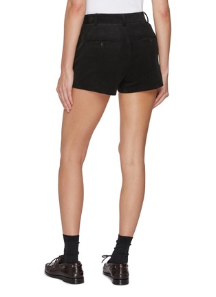 Back View - Click To Enlarge - NOTHING WRITTEN - Mico Flat Front Corduroy Shorts
