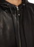  - NOTHING WRITTEN - Hooded Leather Blouson Jacket