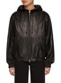 Main View - Click To Enlarge - NOTHING WRITTEN - Hooded Leather Blouson Jacket