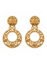LANE CRAWFORD VINTAGE ACCESSORIES Gold Toned Hoop Clip On Earrings