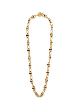 LANE CRAWFORD VINTAGE ACCESSORIES | Enamel Gold Toned Necklace