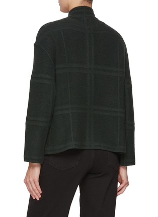 Back View - Click To Enlarge - BRUNO MANETTI - Checkered Two Front Pocket Knit Jacket