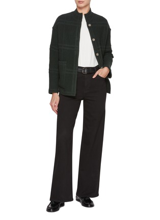 Figure View - Click To Enlarge - BRUNO MANETTI - Checkered Two Front Pocket Knit Jacket