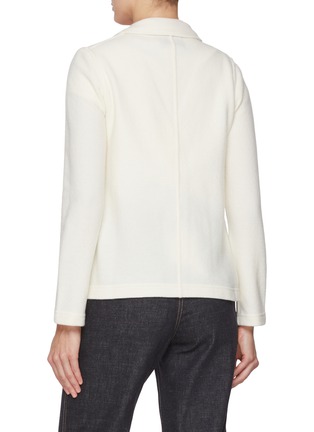 Back View - Click To Enlarge - BRUNO MANETTI - Lapel Collar Wool Knit Jacket