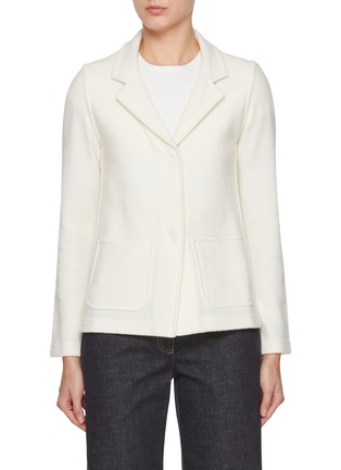Main View - Click To Enlarge - BRUNO MANETTI - Lapel Collar Wool Knit Jacket