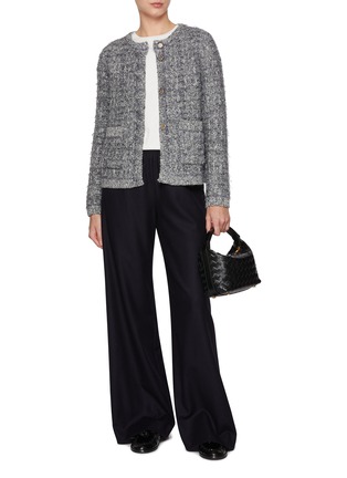 Figure View - Click To Enlarge - BRUNO MANETTI - Two Front Pocket Knit Jacket