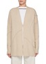 Main View - Click To Enlarge - BRUNO MANETTI - V-Neck 3D Wool Cashmere Knit Cardigan