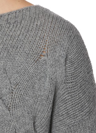  - BRUNO MANETTI - Crewneck Cable Wool Cashmere Knit Sweater