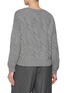 Back View - Click To Enlarge - BRUNO MANETTI - Crewneck Cable Wool Cashmere Knit Sweater