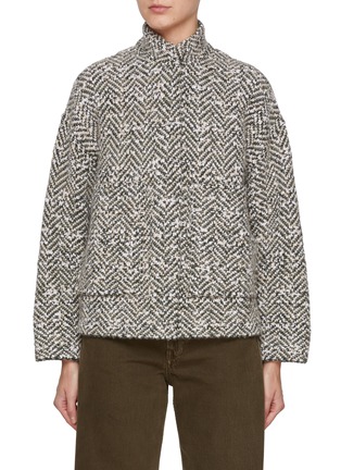 Main View - Click To Enlarge - BRUNO MANETTI - Two Front Pocket Wool Cashmere Knit Jacket