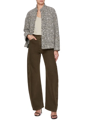 Figure View - Click To Enlarge - BRUNO MANETTI - Two Front Pocket Wool Cashmere Knit Jacket