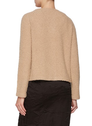 Back View - Click To Enlarge - BRUNO MANETTI - Two Front Pocket Wool Cashmere Knit Jacket