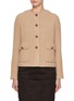 Main View - Click To Enlarge - BRUNO MANETTI - Two Front Pocket Wool Cashmere Knit Jacket
