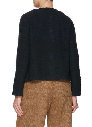 Back View - Click To Enlarge - BRUNO MANETTI - Two Front Pocket Wool Cashmere Knit Jacket