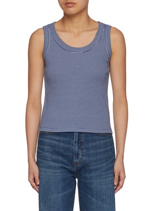 Main View - Click To Enlarge - NOTHING WRITTEN - Sailor Striped Cotton Tank Top