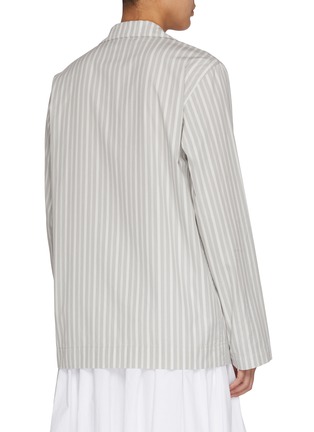 Back View - Click To Enlarge - NOTHING WRITTEN - Mago Striped Cotton Shirt