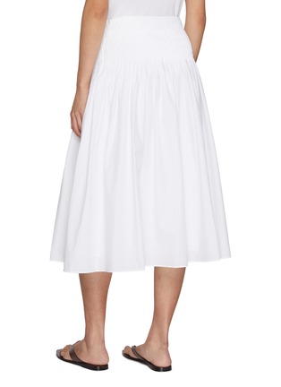Back View - Click To Enlarge - NOTHING WRITTEN - Bona Pleated Cotton Midi Skirt