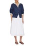 Figure View - Click To Enlarge - NOTHING WRITTEN - Bona Pleated Cotton Midi Skirt