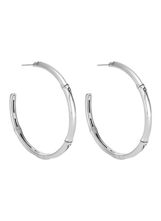 Main View - Click To Enlarge - JOHN HARDY - Bamboo Sterling Silver Large Hoop Earrings